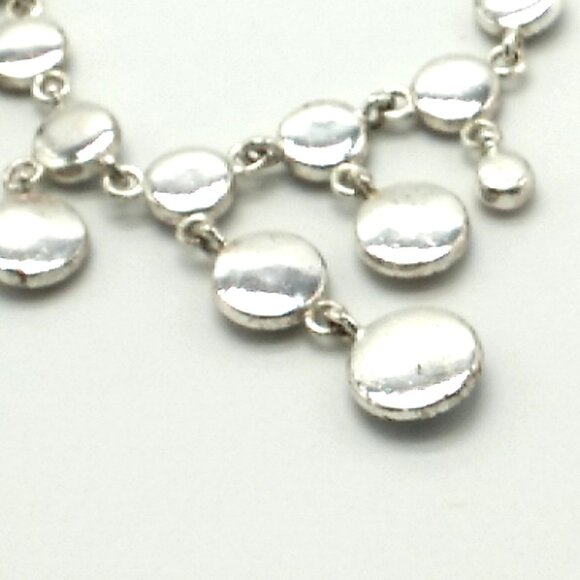 V (Laura Vann) Bezeled Multi-color Crystals & Beads Encased in Silver-tone - Picture 4 of 15